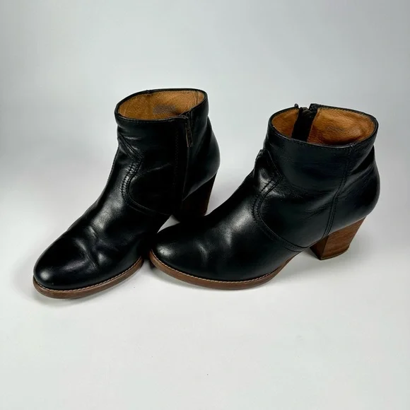 Madewell Women’s 1937 Winston Black Ankle Leather Boots Size 7 - Picture 4 of 11